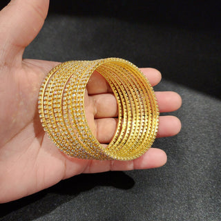 Maisy Gold Bangles (Set of 10) (2.4, 2.6, 2.8)