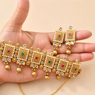 Aavya Kemp Rajwadi Choker Necklace Set