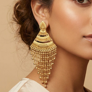 Alia 20k Gold Plated Shoulder Duster Earrings - Luxury Collection