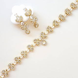 Alina White CZ Diamond Simulant Necklace Set