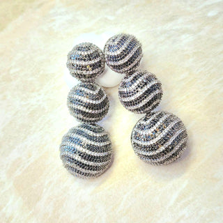 Anastasia Black Swarovski Inspired CZ Diamond Simulant Earrings