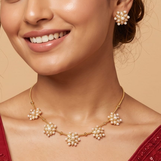 Ashleigh White Choker Necklace Set