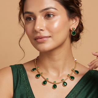 Ashley Green Choker Necklace Set