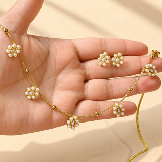 Ashlyn White Choker Necklace Set
