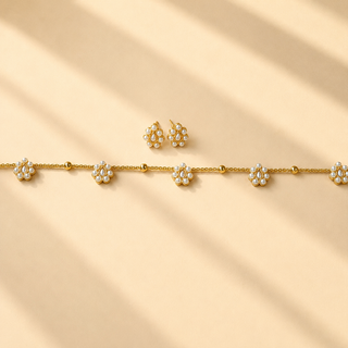 Ashlyn White Choker Necklace Set