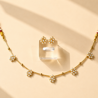 Ashlyn White Choker Necklace Set