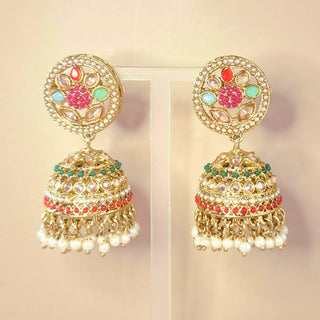 Athena Polki Multicolour Necklace Set with Tikka