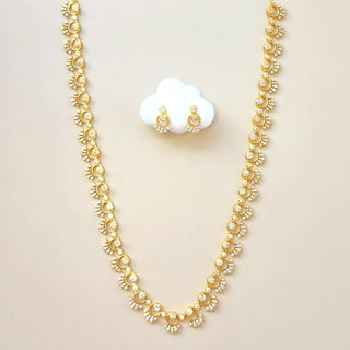 Aurelia CZ Diamond Simulant Long Necklace Set