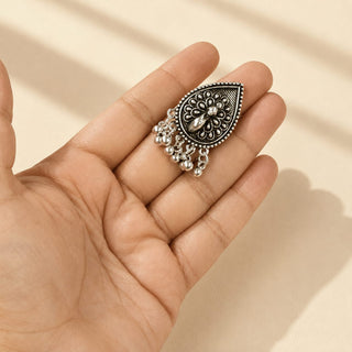 Bailey German Silver Peacock Adjustable Ring