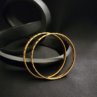 Bree Gold Plated Bangle Set (2.4, 2.6, 2.8 & 2.10 Available) (Pair)