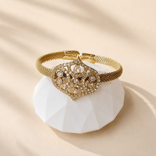 Bridgett Gold Polki Bracelet (Fits 2.4 to 2.8 comfortably)