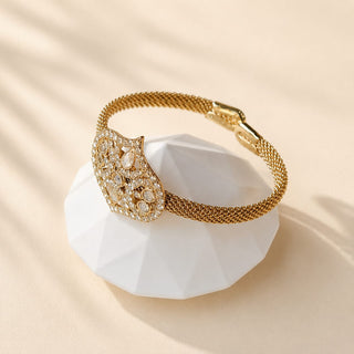 Bridgett Gold Polki Bracelet (Fits 2.4 to 2.8 comfortably)
