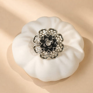 Brielle German Silver Adjustable Ring