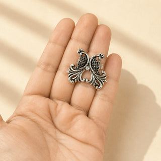 Brienne German Silver Peacock Adjustable Ring