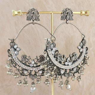 Brienne German Silver Chaandbali Earrings