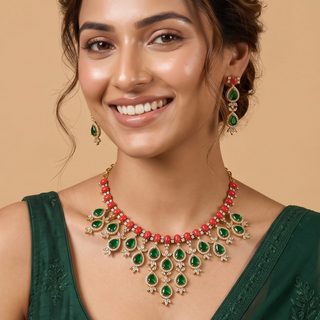 Britney Diamond Multicolour Necklace Set