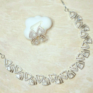Cami White Diamond Simulant Necklace Set