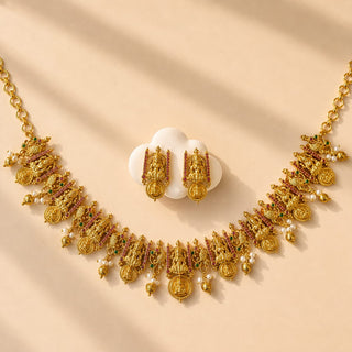 Cassia Multicolour Premium Kemp Necklace Set