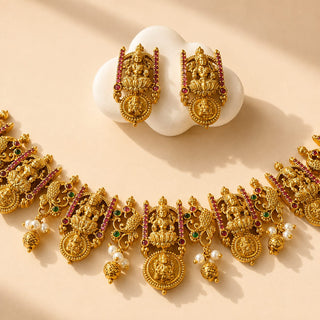 Cassia Multicolour Premium Kemp Necklace Set