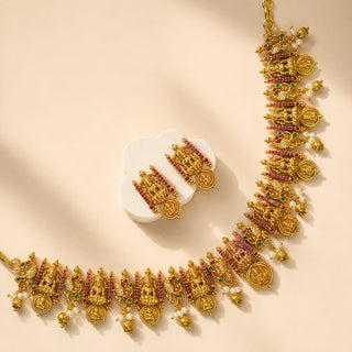 Cassia Multicolour Premium Kemp Necklace Set