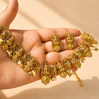 Cassia Multicolour Premium Kemp Necklace Set