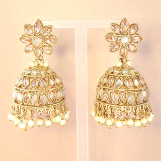 Cleo Gray Polki Jhumka Earrings