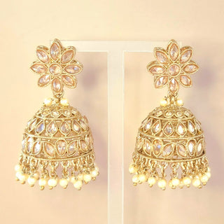 Cleo Polki Gold Jhumka Earrings