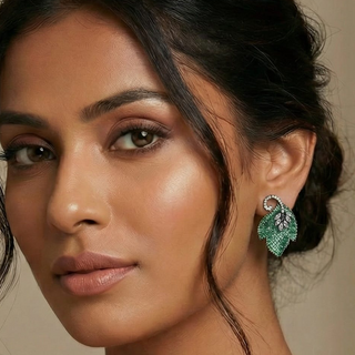 Cressida Green Swarovski Inspired CZ Diamond Simulant Earrings