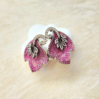 Cressida Pink Swarovski Inspired CZ Diamond Simulant Earrings