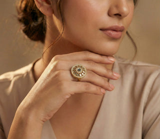 Deborah Gold Mirror Adjustable Ring