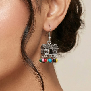 Delani German Silver Multicolour Earrings