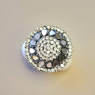 Demetria Silver Mirror Adjustable Ring