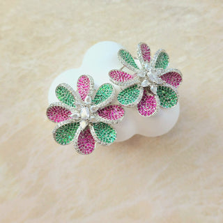 Diane Multicolour Swarovski Inspired CZ Diamond Simulant Earrings