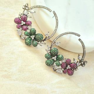 Diane Multicolour Swarovski Inspired CZ Diamond Simulant Earrings