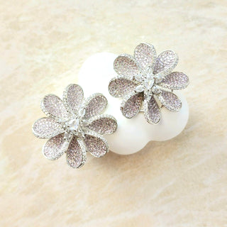 Diane Pink Swarovski Inspired CZ Diamond Simulant Earrings