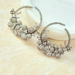 Diane White Swarovski Inspired CZ Diamond Simulant Earrings