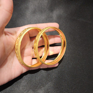 Editha 20k Gold Plated Bangle Set (2.6, 2.8 & 2.10 Available) (Pair)