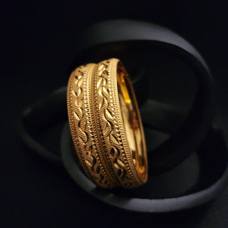 Editha 20k Gold Plated Bangle Set (2.6, 2.8 & 2.10 Available) (Pair)