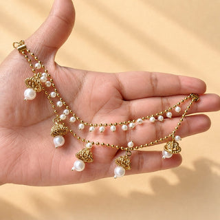 Eliana Antique Gold Baahubali Earring Sahara Hair Chains