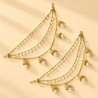 Eliana Gold Baahubali Earring Sahara Hair Chains