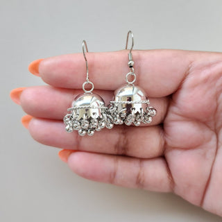 Ella Silver Mini Jhumka Earrings