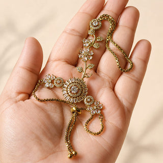 Elyse Diamond Victorian Gold Hathphool (Fits 2.4 to 2.10) (Pair)