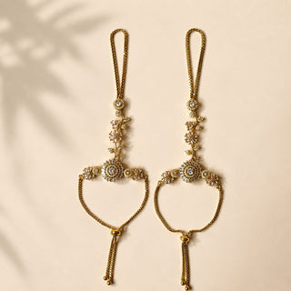 Elyse Diamond Victorian Gold Hathphool (Fits 2.4 to 2.10) (Pair)
