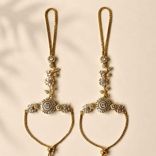 Elyse Diamond Victorian Gold Hathphool (Fits 2.4 to 2.10) (Pair)