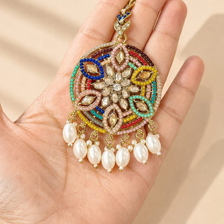 Emmie Polki Multicolour Maang Tikka