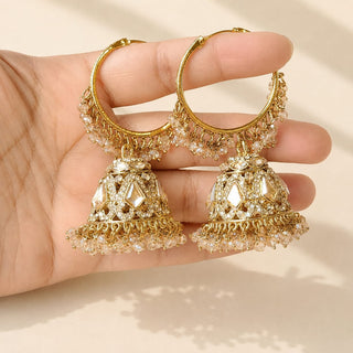 Emmy Gold Polki Necklace Set with Tikka
