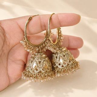 Emmy Gold Polki Necklace Set with Tikka