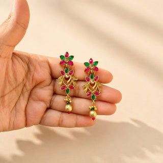 Faye Multicolour Kemp Gold Finish Necklace Set