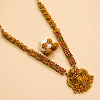 Fayline Multicolour Temple Long Necklace Set