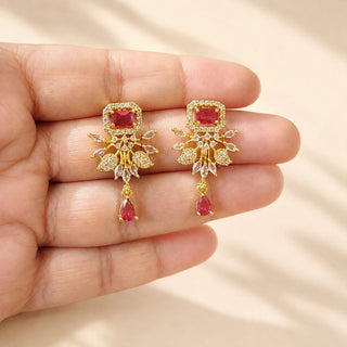 Florence Multicolour Luxury CZ Diamond Long Necklace Set